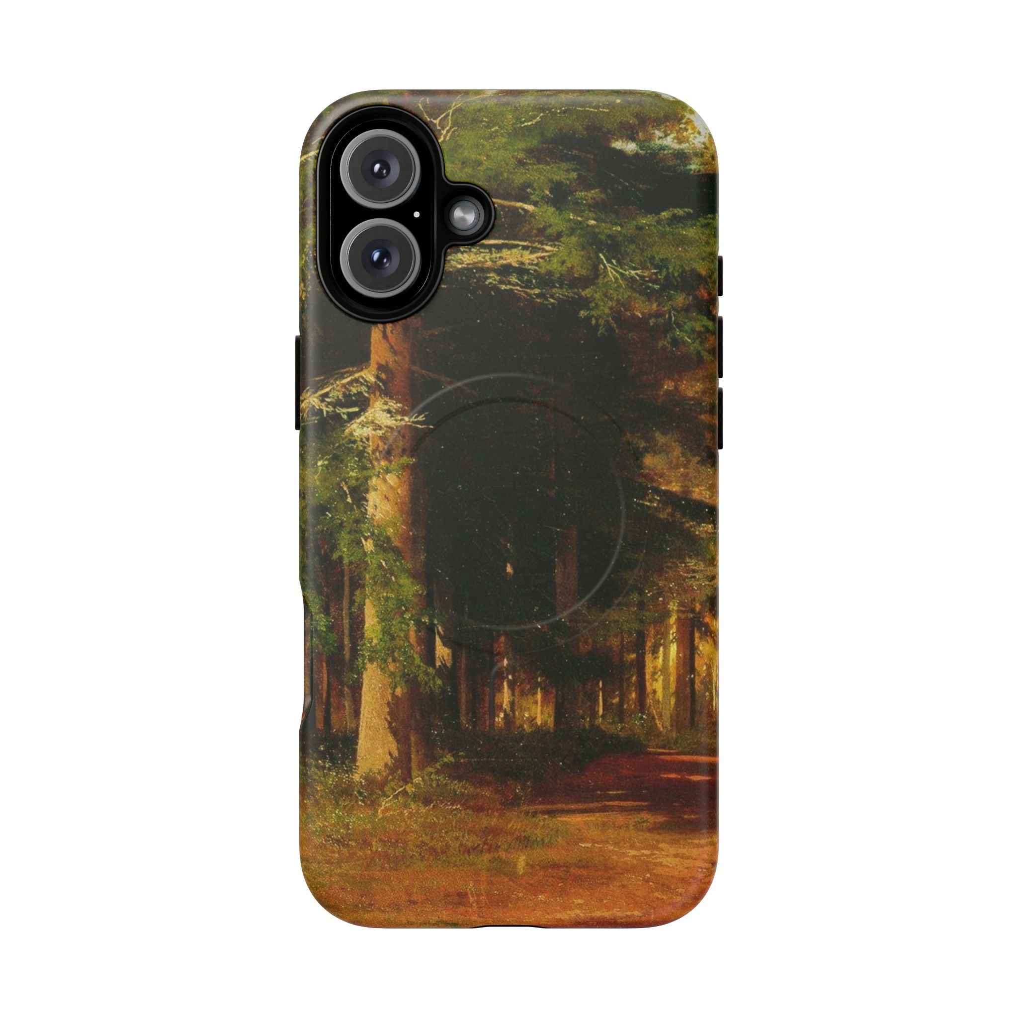 Coque de téléphone Chemin forestier d'automne | Coque magnétique robuste, illustration de paysage d'automne