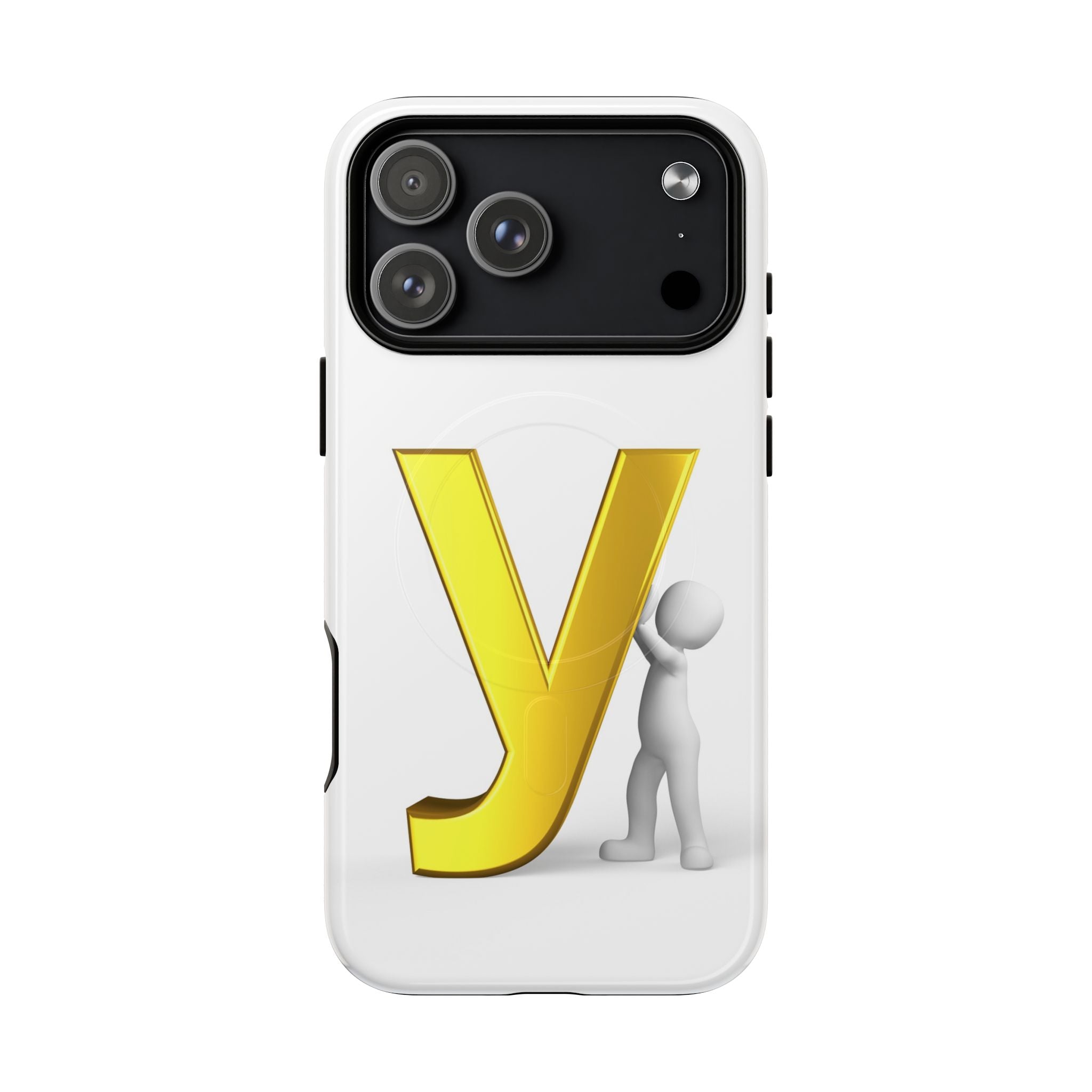 Coque de téléphone en or lettre Y | Coques magnétiques robustes