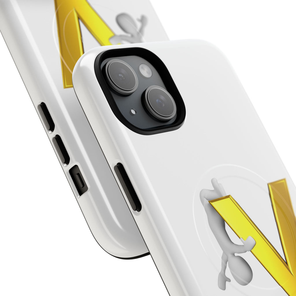 3D Yellow V Letter Phone Case Tough Magnetic Case | Monogram V iPhone Cover