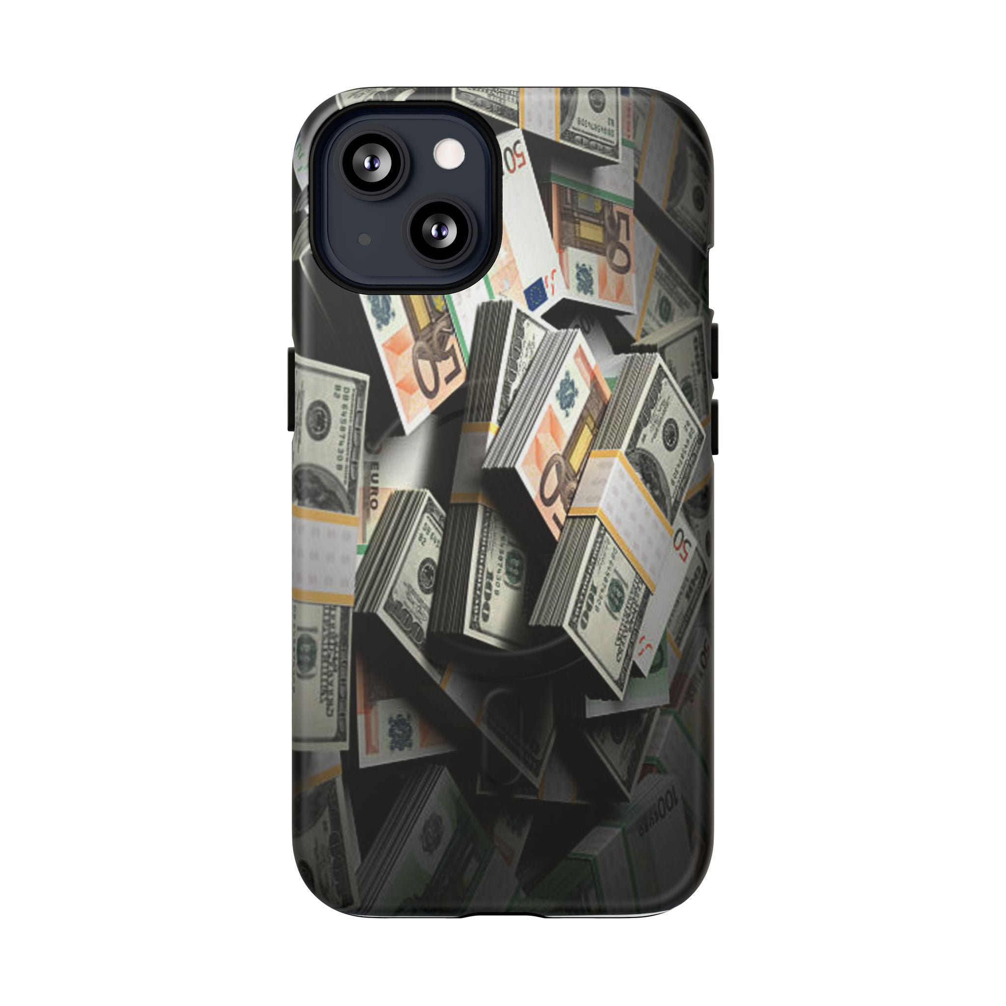 Coque de téléphone Argent Empilé | Coque magnétique robuste