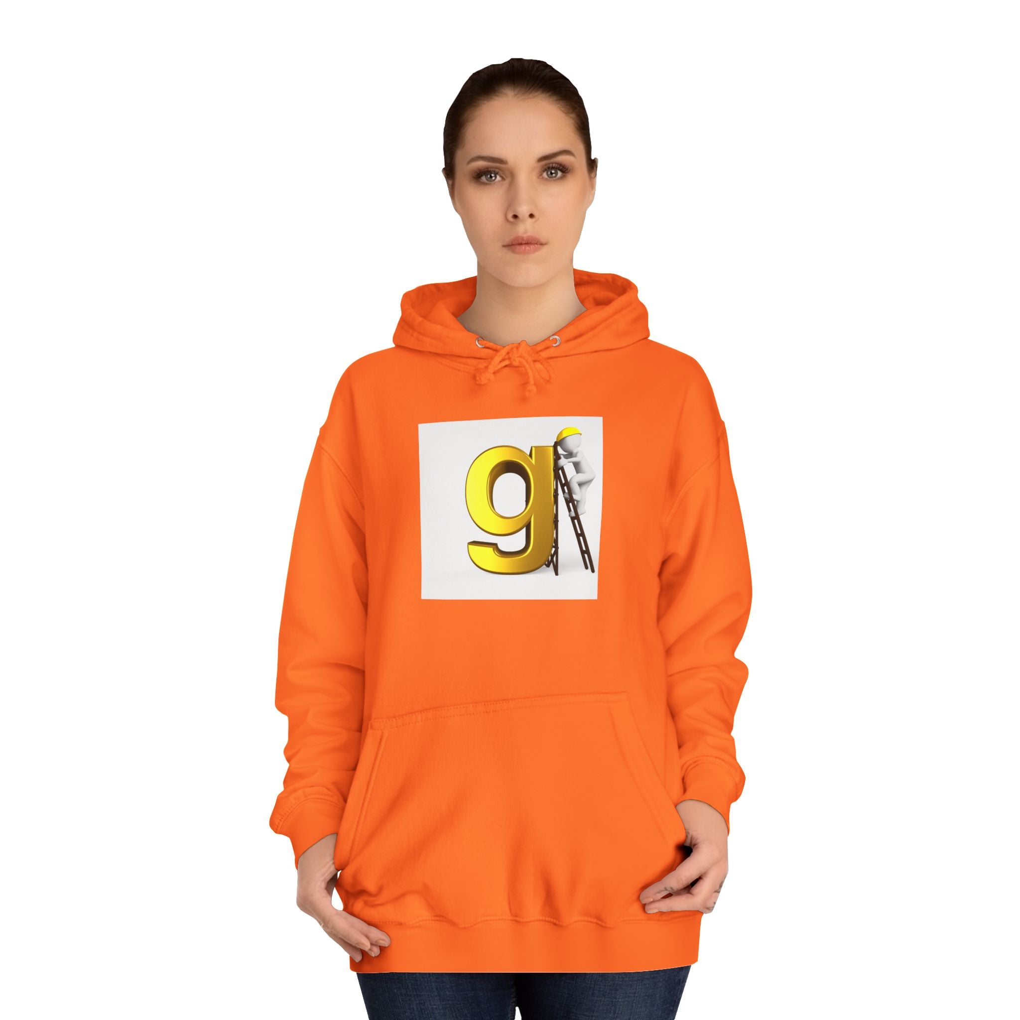 Gold Letter G with Painter Character Hoodie | Initial Monogram