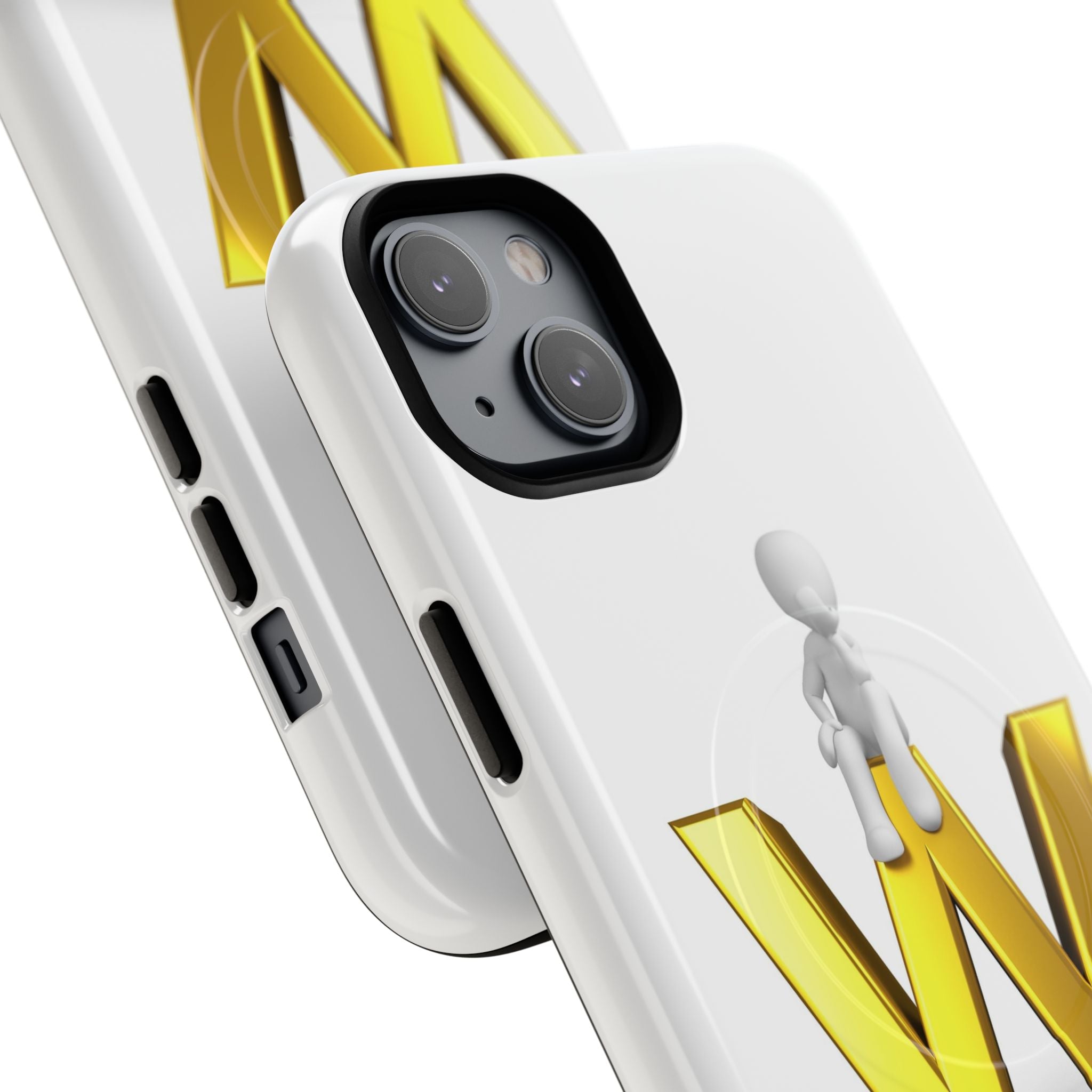 3D Stick Figure on Gold W Phone Case | Tough Magnetic Case