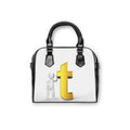 3D Letter T Figure shoulder handbag | Monogram Initial Tote Style Purse
