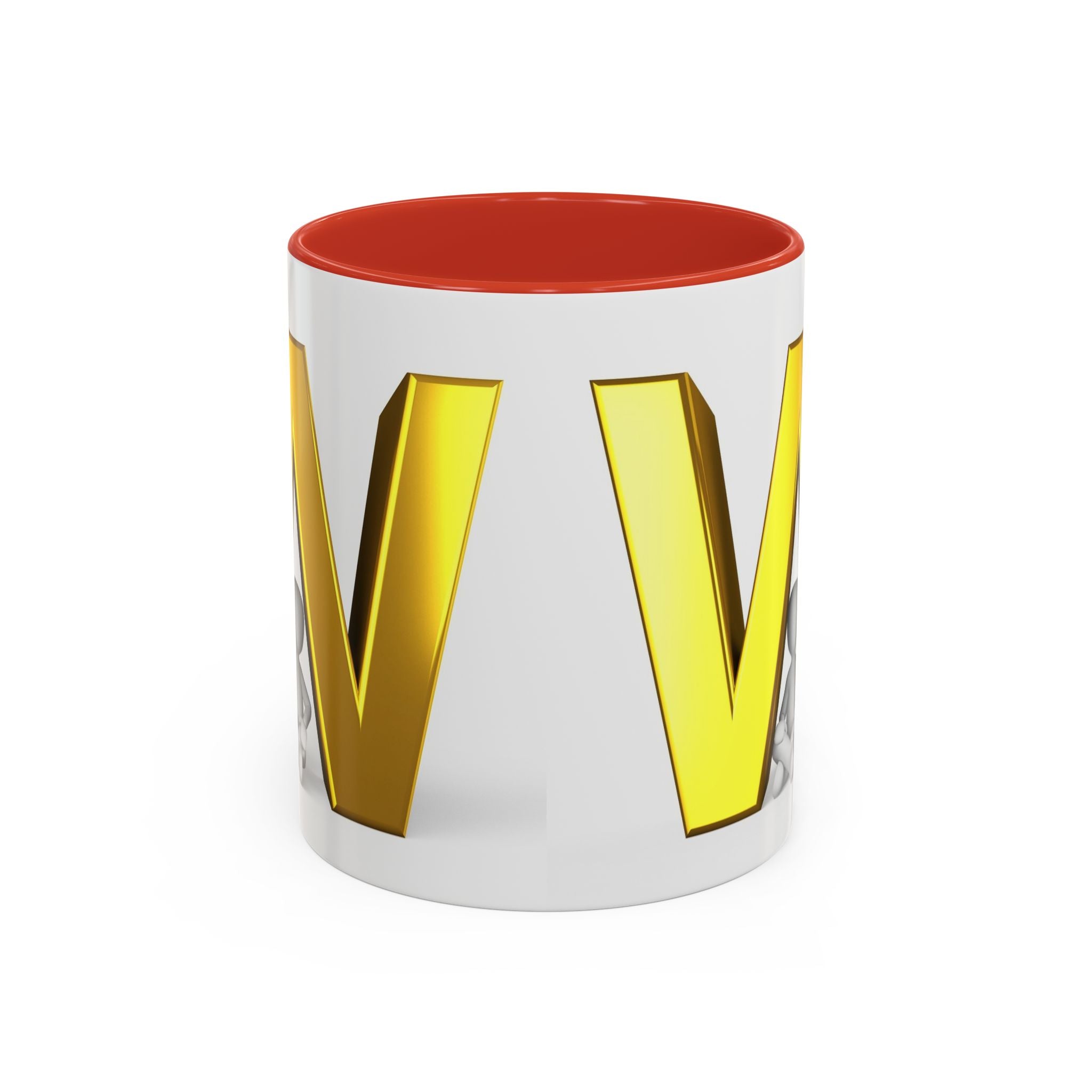 Mug Lettre Or W Initiale | Mug à Café Bicolore 325ml 444ml