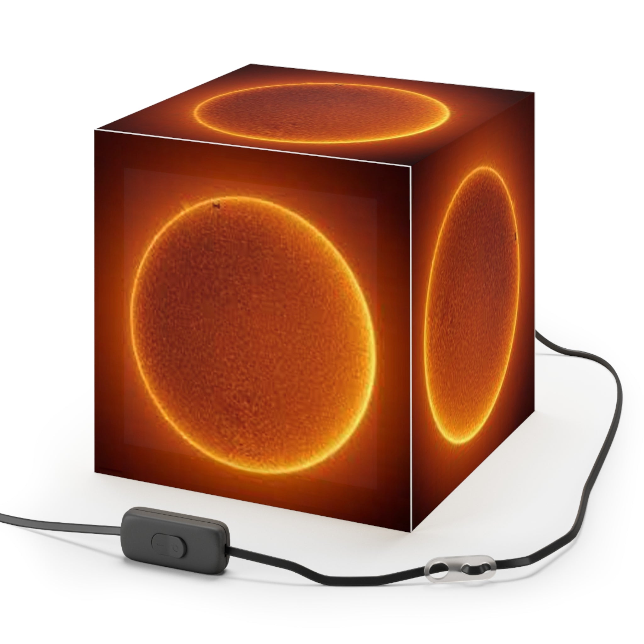 Solar Ring Sun Image Light Cube Lamp | Space Nebula Home Decor