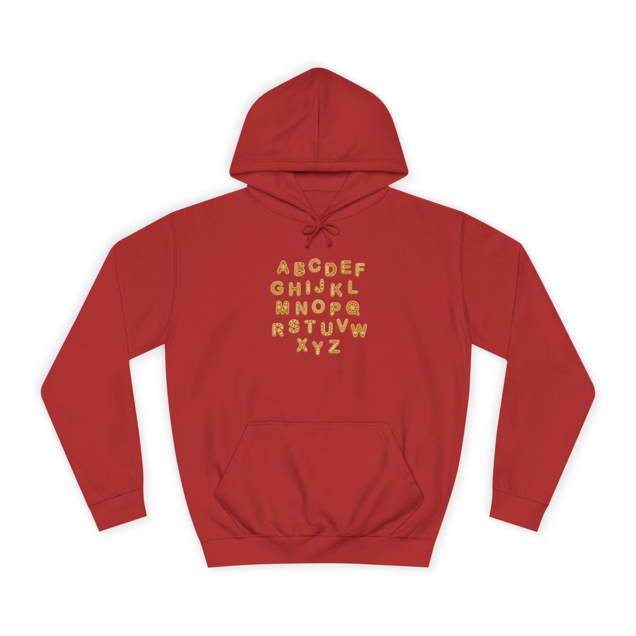 Sweat à capuche Alphabet Biscuits | Sweatshirt Lettres de A à Z Police Biscuits