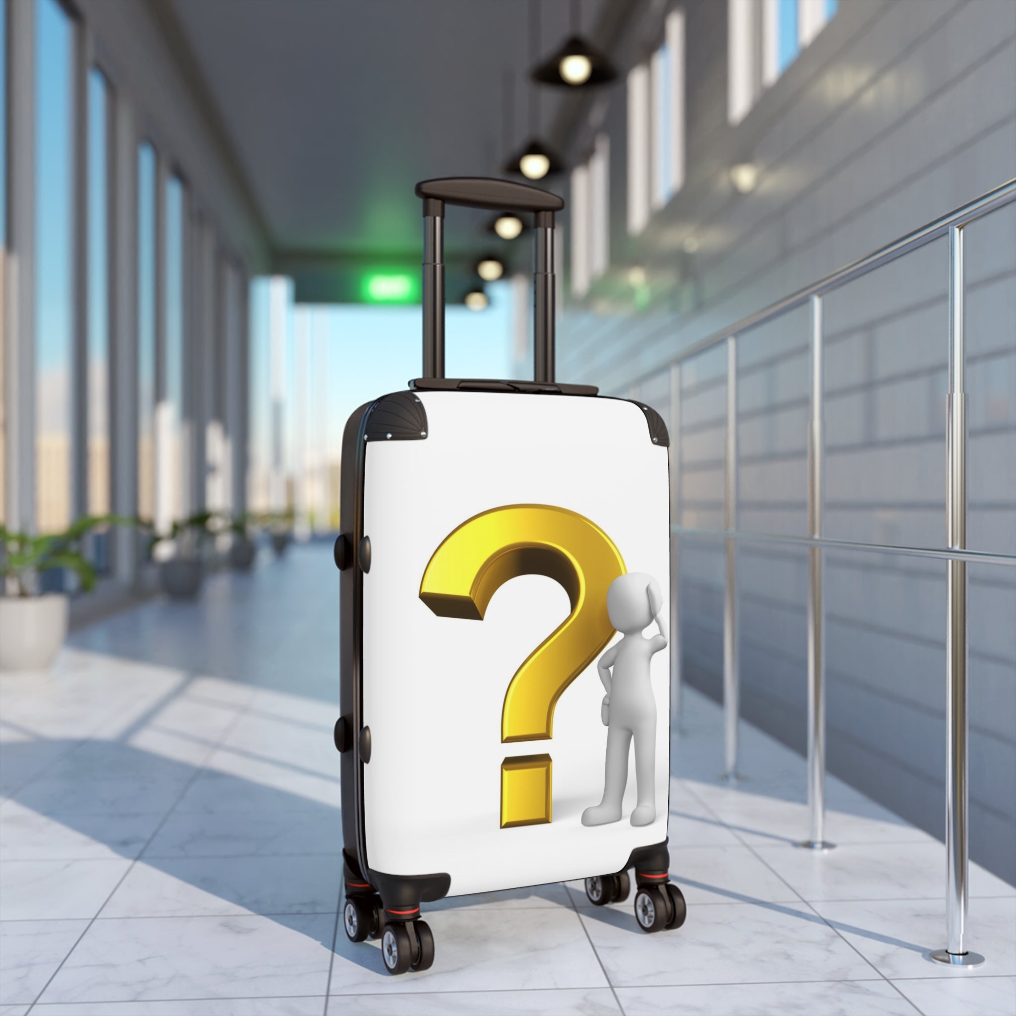 Question Mark Traveler Suitcase | Personalized Luggage, Mystery Design