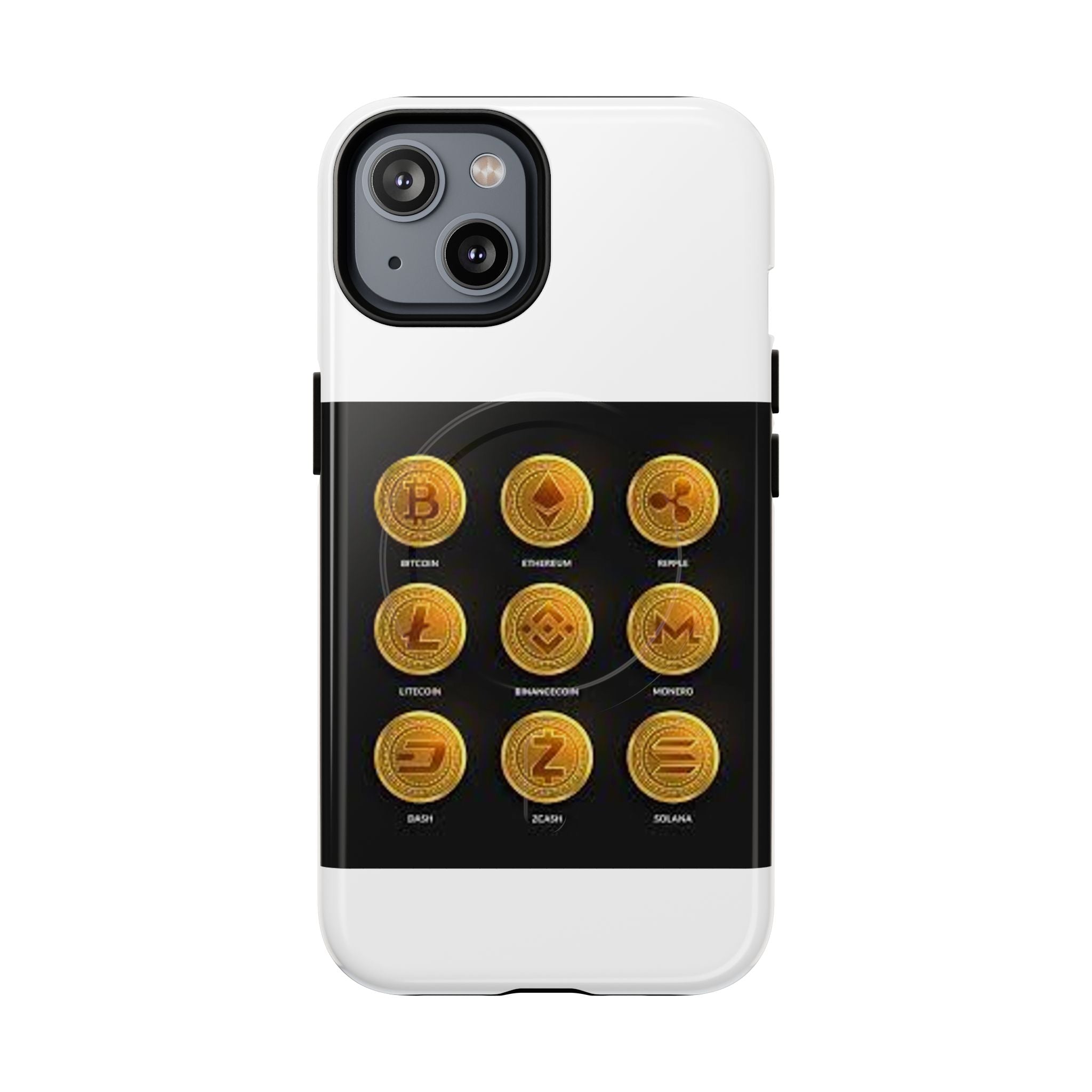 Coque de Téléphone Graphique de Monnaie Crypto | Coque Magnétique Robuste