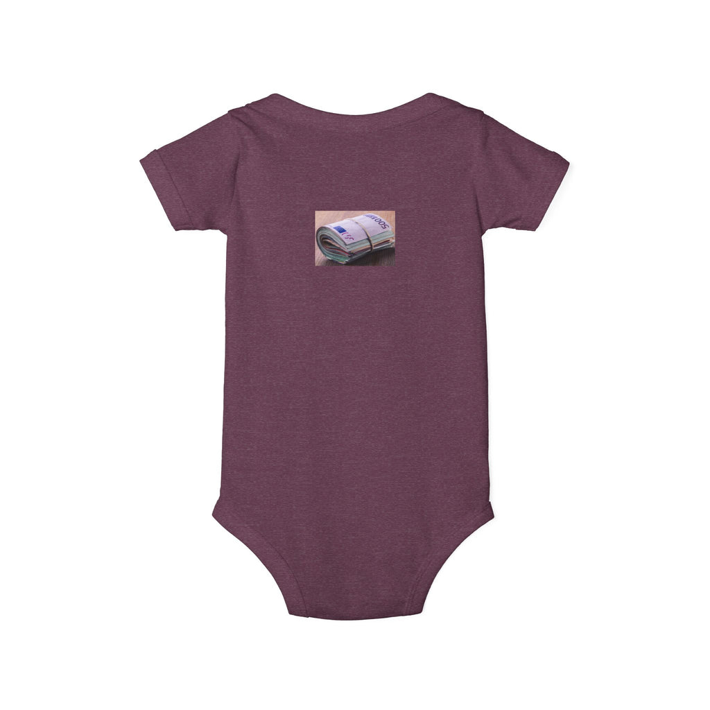 Stack of Cash Graphic Infant One Piece | money print bodysuit