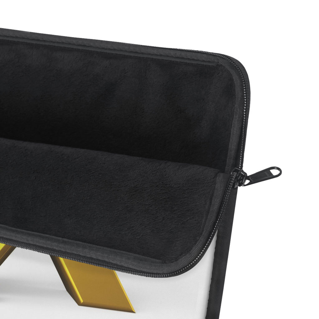 Gold Letter X with Figure Laptop Sleeve | Monogram Initial X