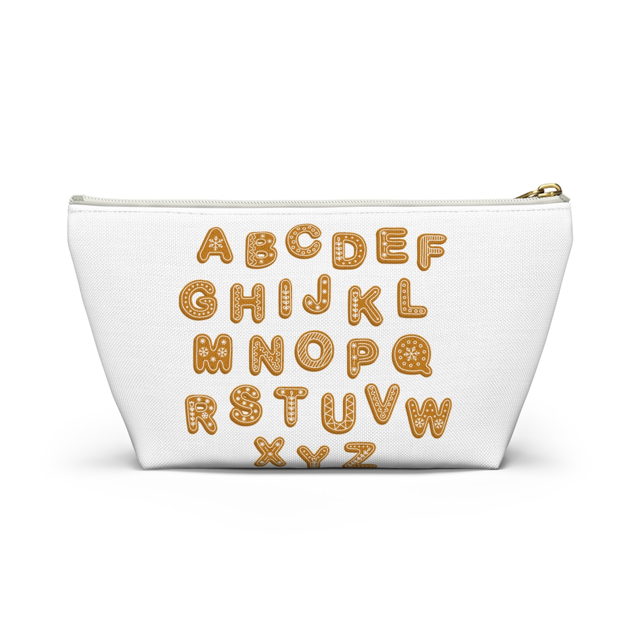 Alphabet Cookie Letters Accessory Pouch | Zipper Makeup Bag