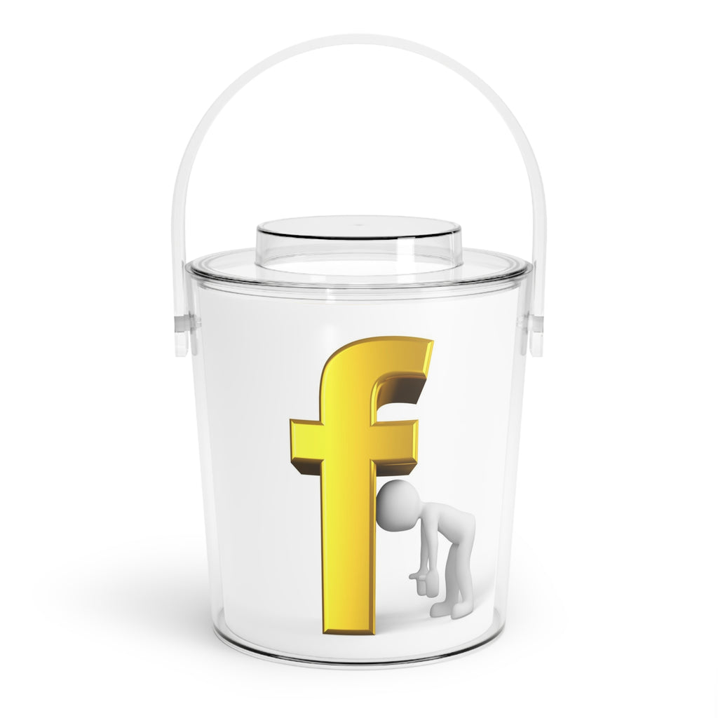 Yellow Letter f with Figure Ice Bucket