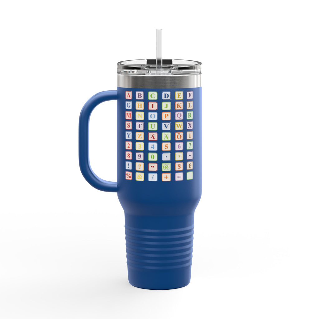 Pastel Baby Blocks Alphabet, Travel Mug