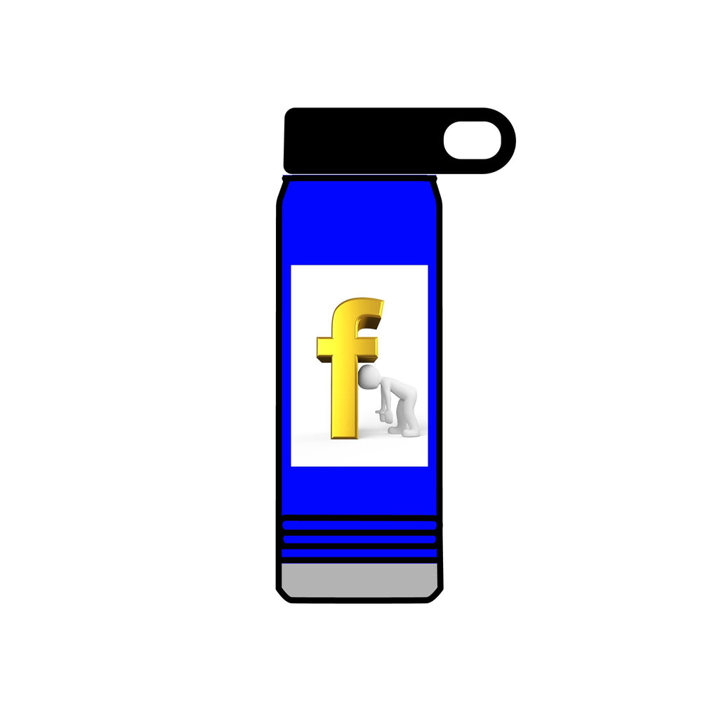 3D Yellow Letter F Figurine Water Bottle | 20oz Stainless Steel Bottle