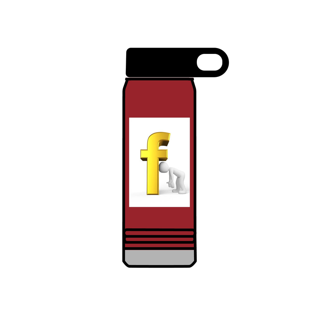3D Yellow Letter F Figurine Water Bottle | 20oz Stainless Steel Bottle