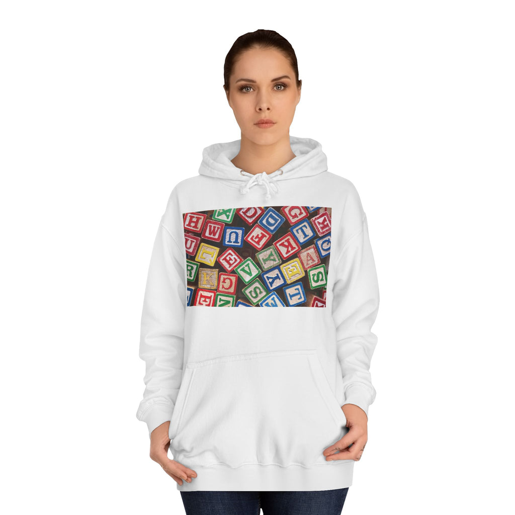 Colorful Alphabet Blocks Hoodie | Kids Letter Blocks Design