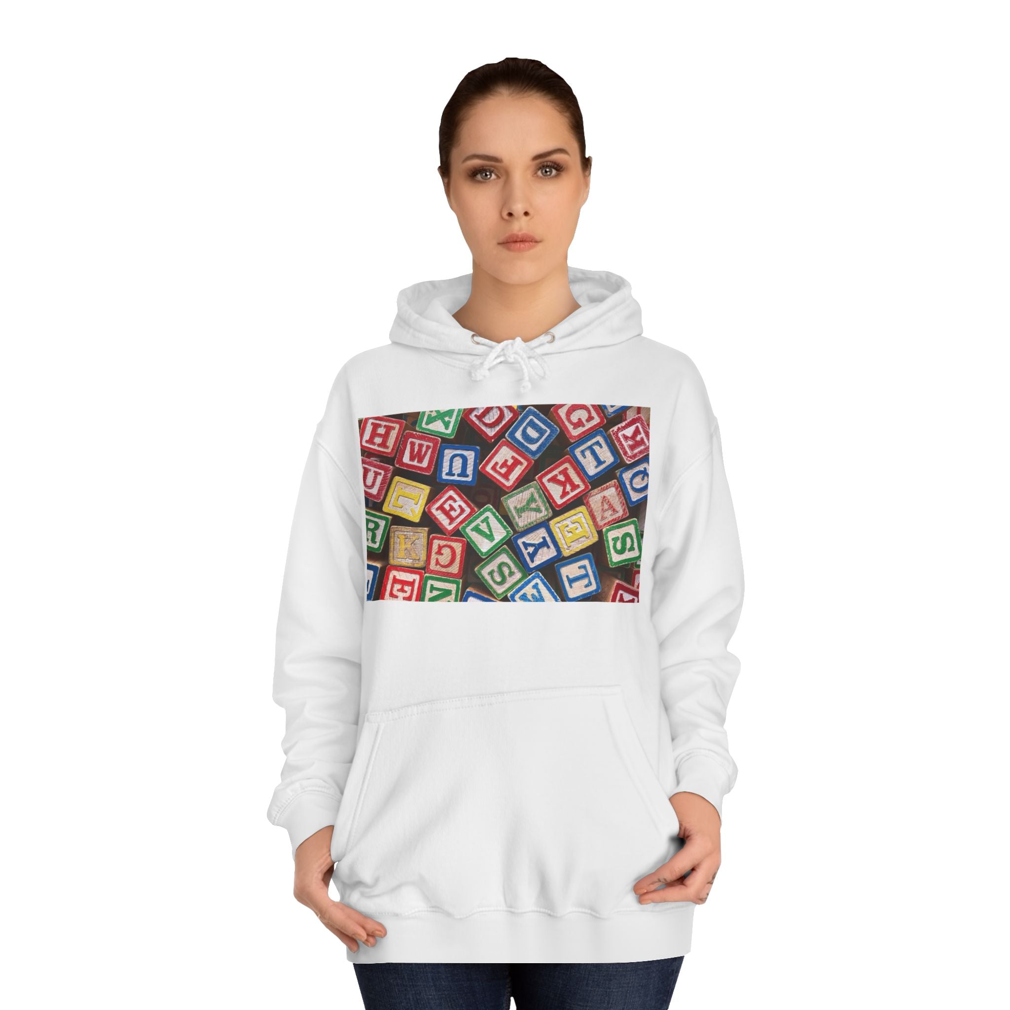 Colorful Alphabet Blocks Hoodie | Kids Letter Blocks Design