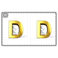 Gold Letter D monogram Tablet Folio Case | Initial D cover