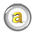 Gold Letter A Compact Travel Mirror | Initial Monogram Mirror