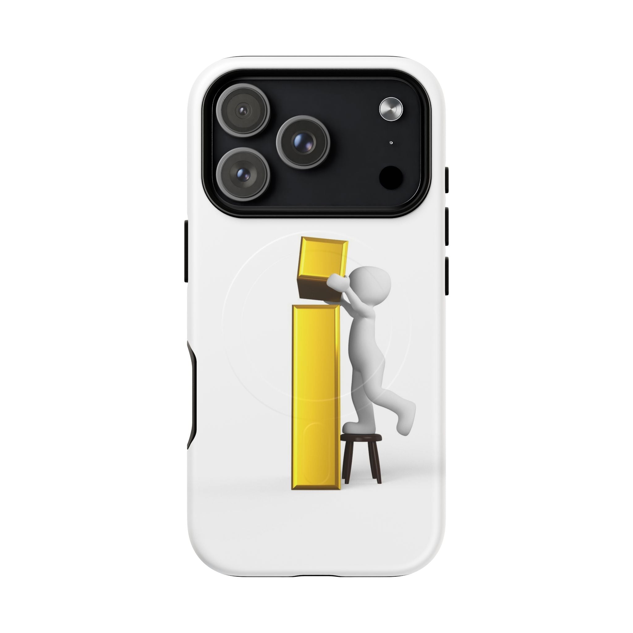 3D Character Gold Letter i phone case | Tough Magnetic Case