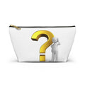 Gold Question Mark with Thinking Figure Accessory Pouch
