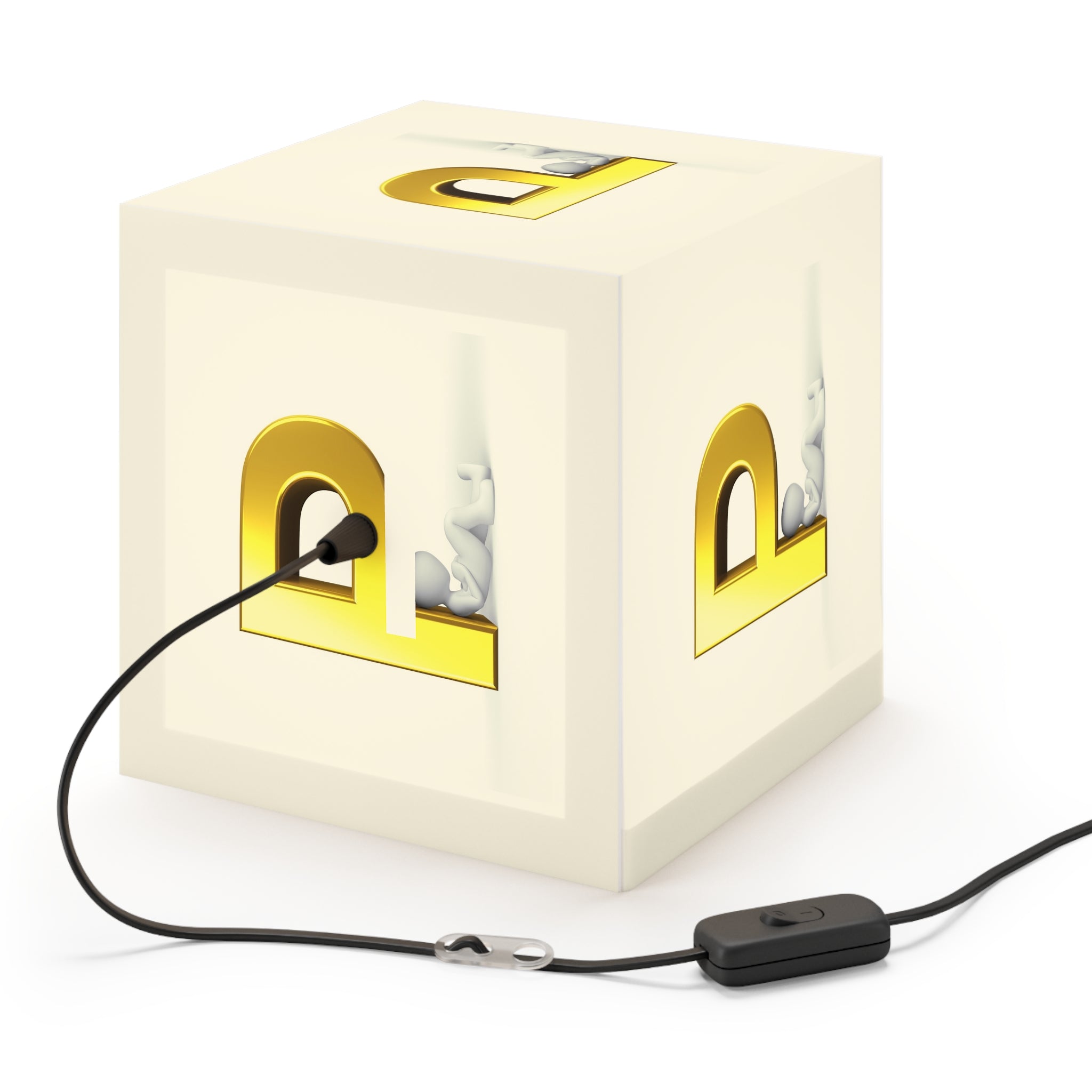 Gold Letter P Cube Lamp | Light Cube Lamp, Nursery Accent Light
