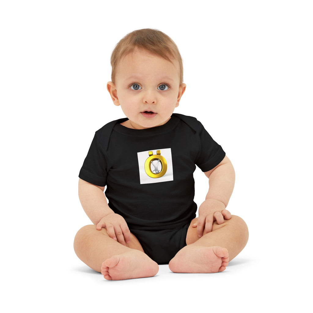 Yellow Letter Ö with Diamond Infant One-Piece | Baby Bodysuit