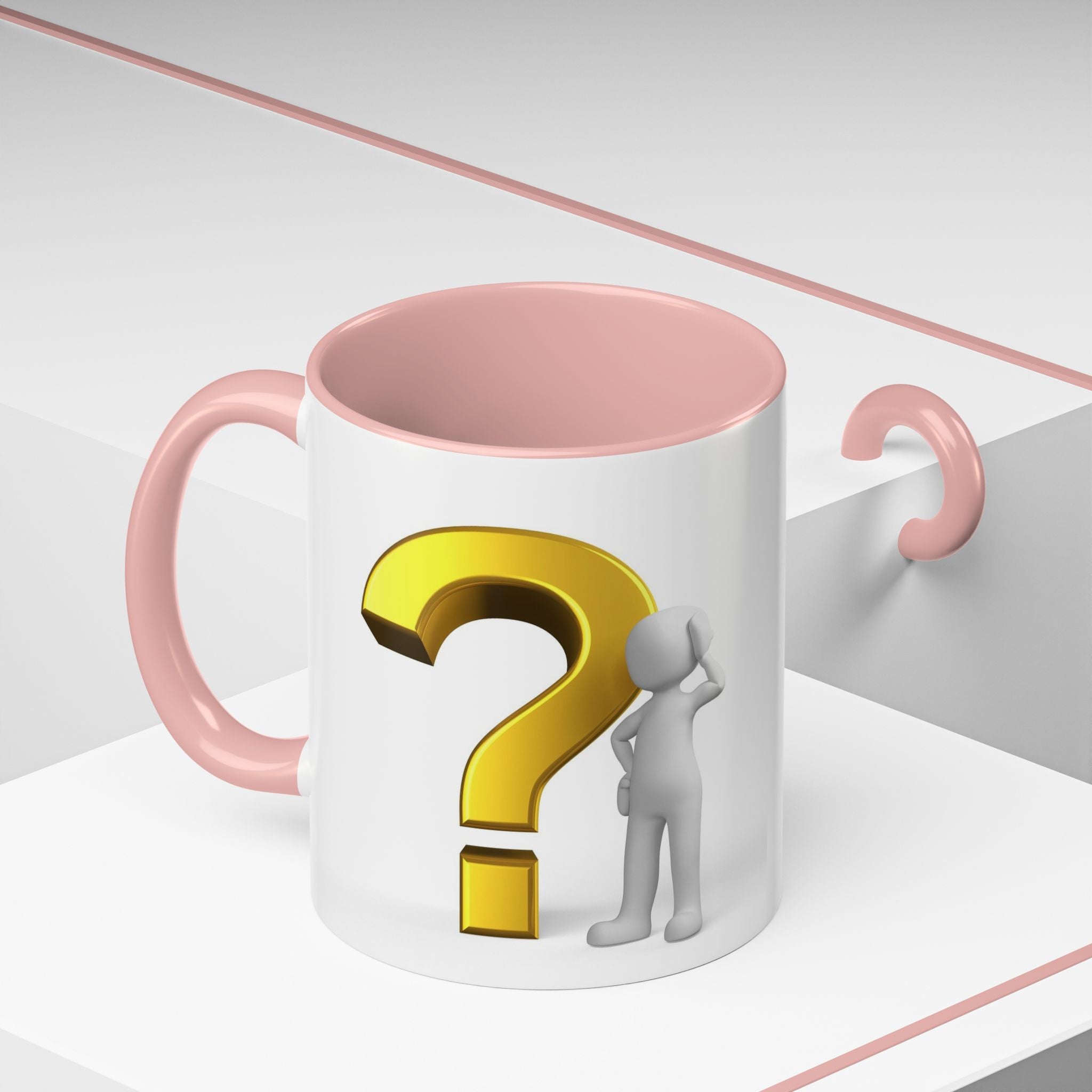 Fragezeichen-Figur-Tasse | Akzent-Kaffeetasse