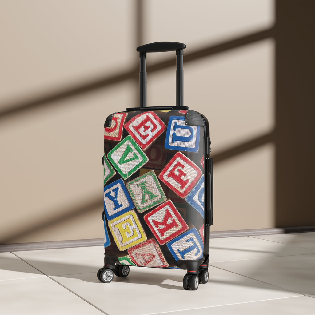 Colorful Alphabet Blocks Suitcase | Kids Luggage, Educational Toy Pattern
