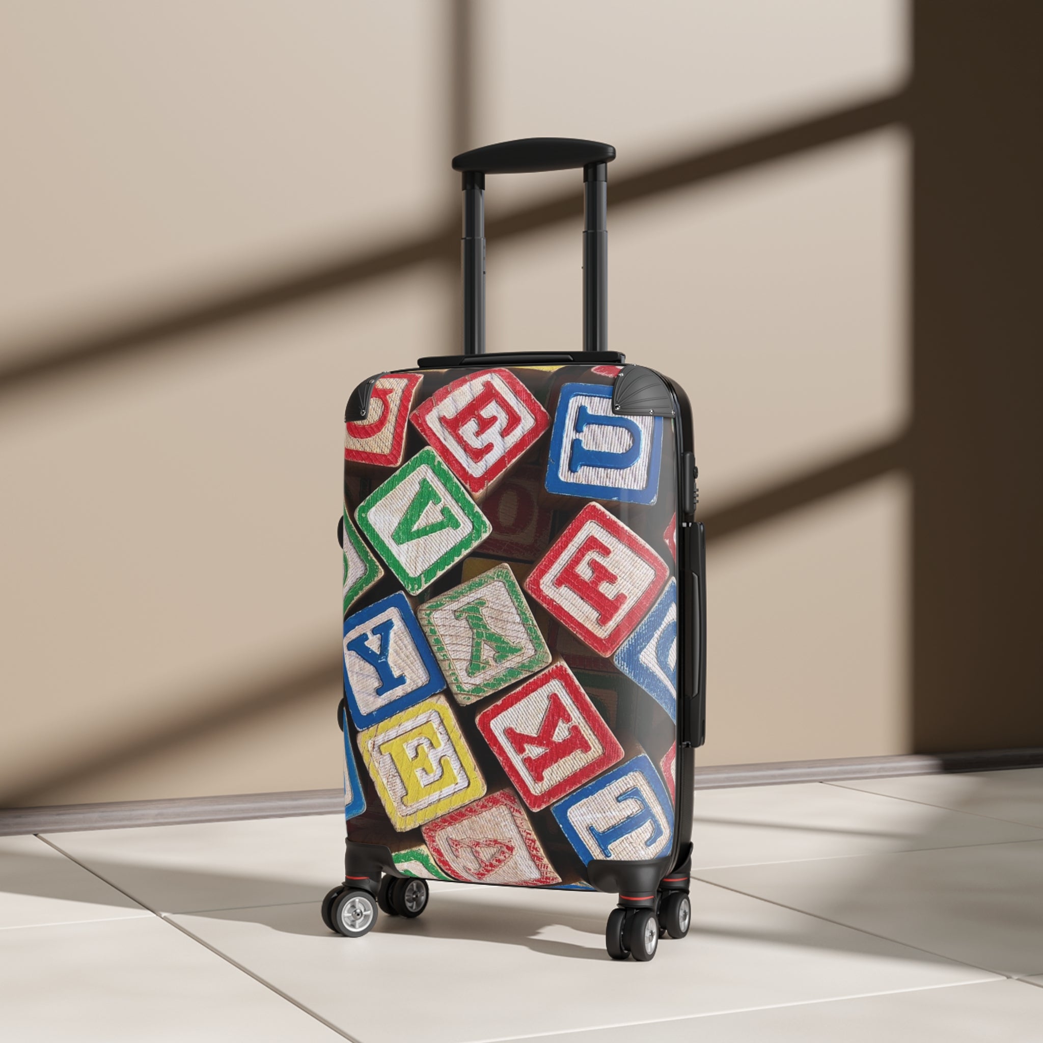 Colorful Alphabet Blocks Suitcase | Kids Luggage, Educational Toy Pattern