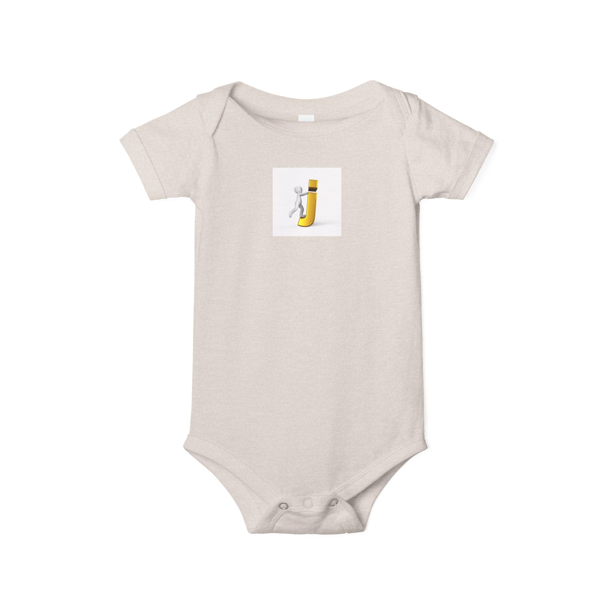 Motif Cavalier Lettre J | Grenouillère pour bébé | Body adorable