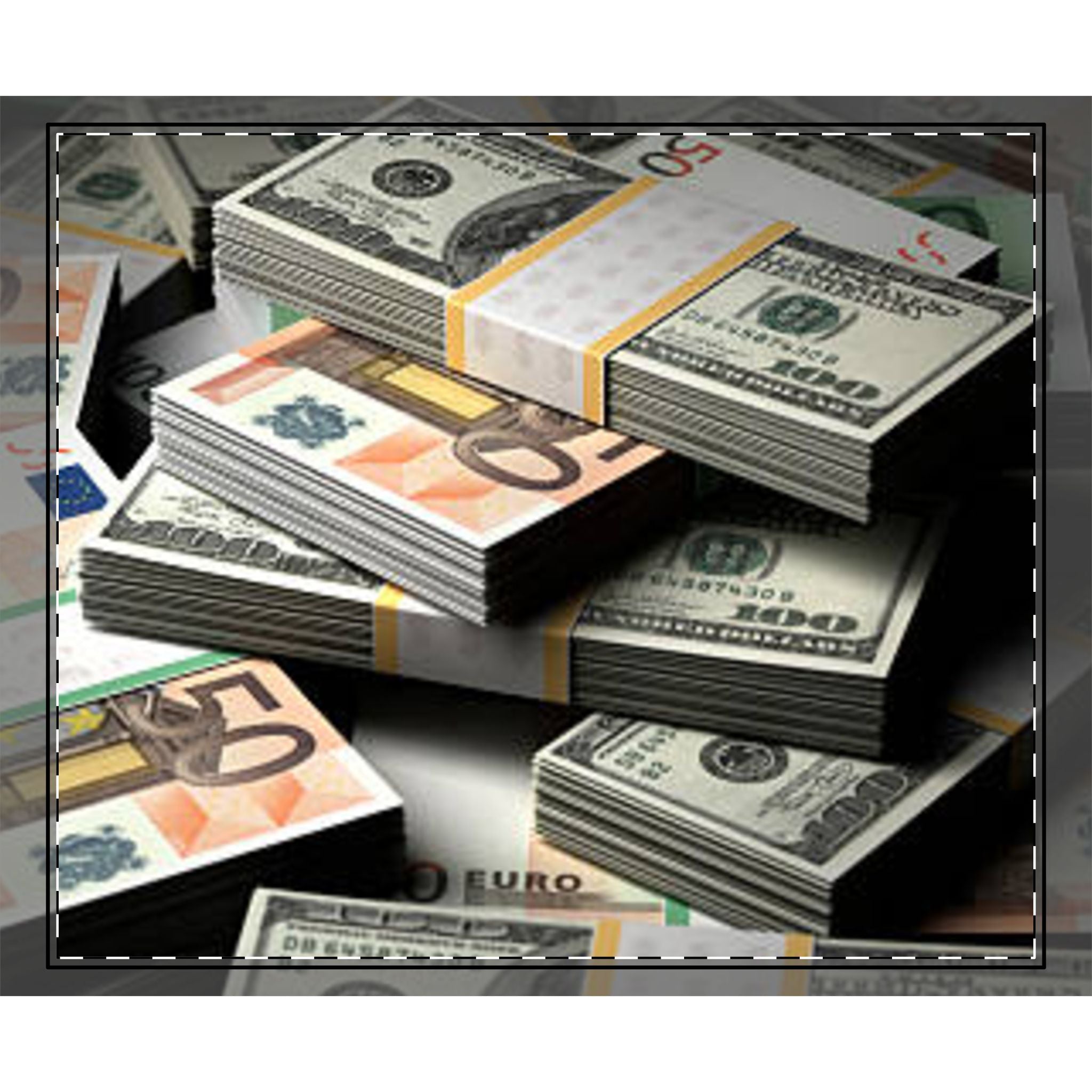 Stacked Cash Print Woven-Style Coverlet | Money Pattern Coverlet