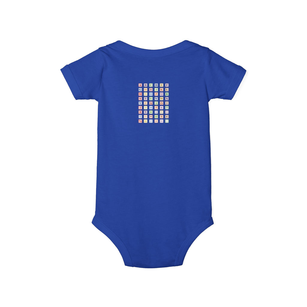 Colorful Alphabet Grid Infant One Piece | Baby Bodysuit