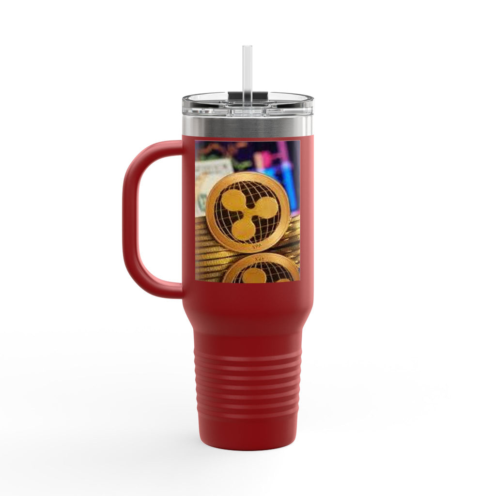 Ripple Crypto Coin Stack Insulated Travel Mug | 40oz