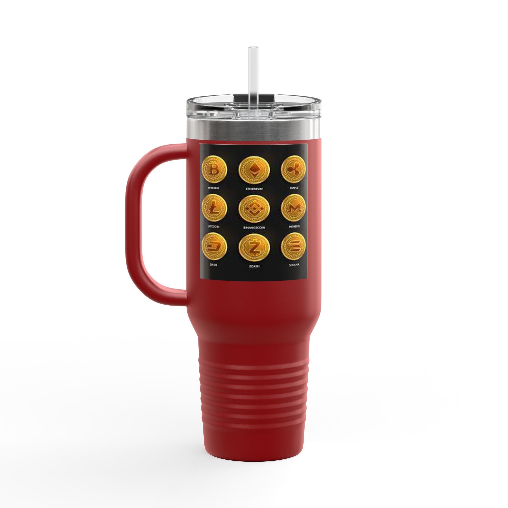 Crypto Currencies Icons 40oz Travel Mug | Insulated Tumbler