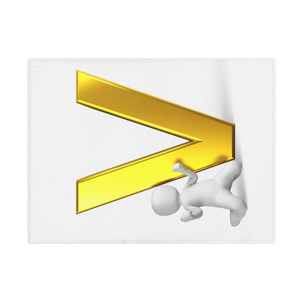 Gold Letter V design Toddler Blanket | Initial V nursery blanket