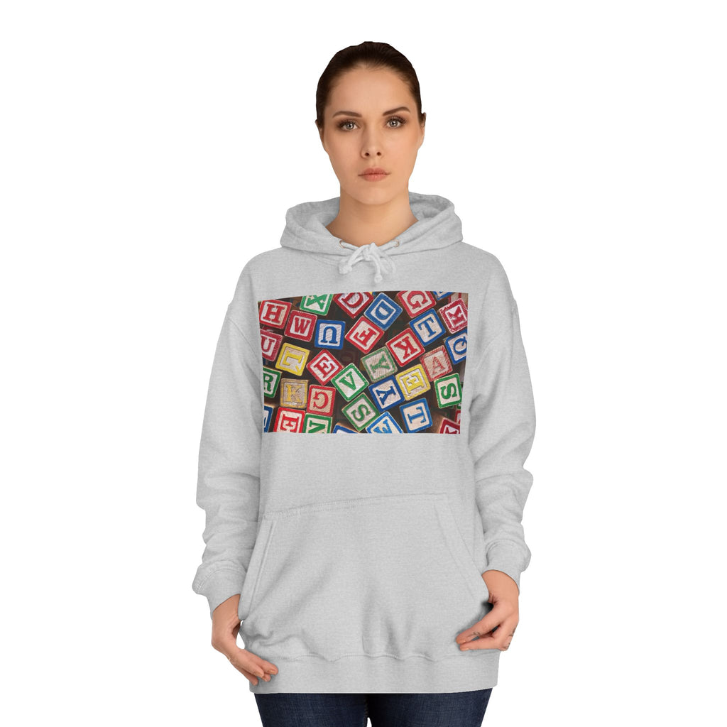 Colorful Alphabet Blocks Hoodie | Kids Letter Blocks Design