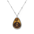 Ethereum Oval Necklace Pendant — Crypto Jewelry Teardrop Charm