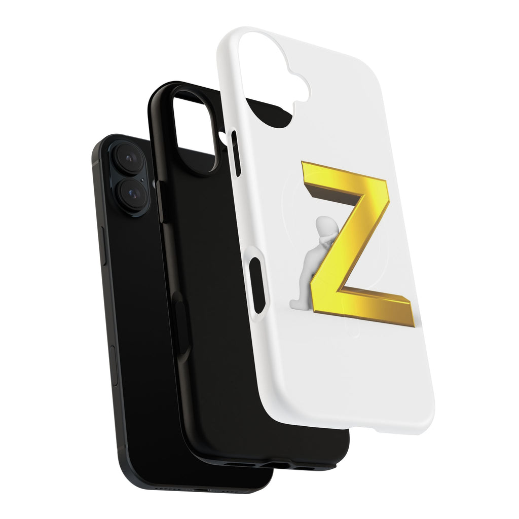 Gold 3D Letter Z Phone Case | Tough Magnetic Case