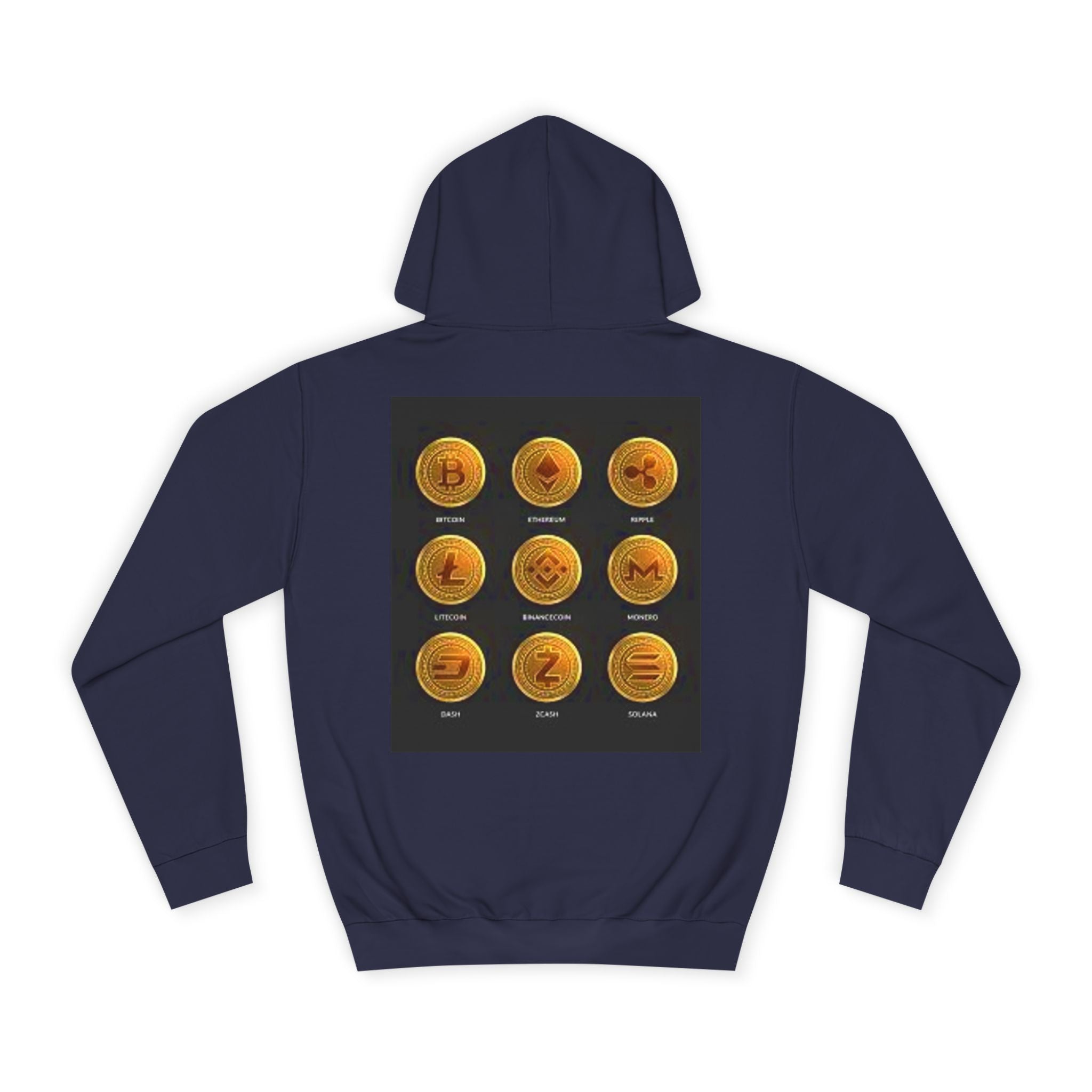 Crypto Coin Icons Hoodie | Bitcoin Ethereum Litecoin Ripple Doge Zcash Monero