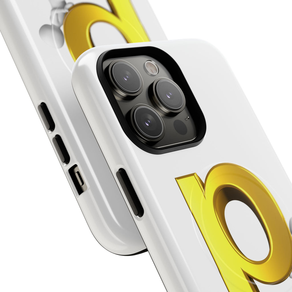 3D Gold Letter P Phone Case | Tough Magnetic Phone Case