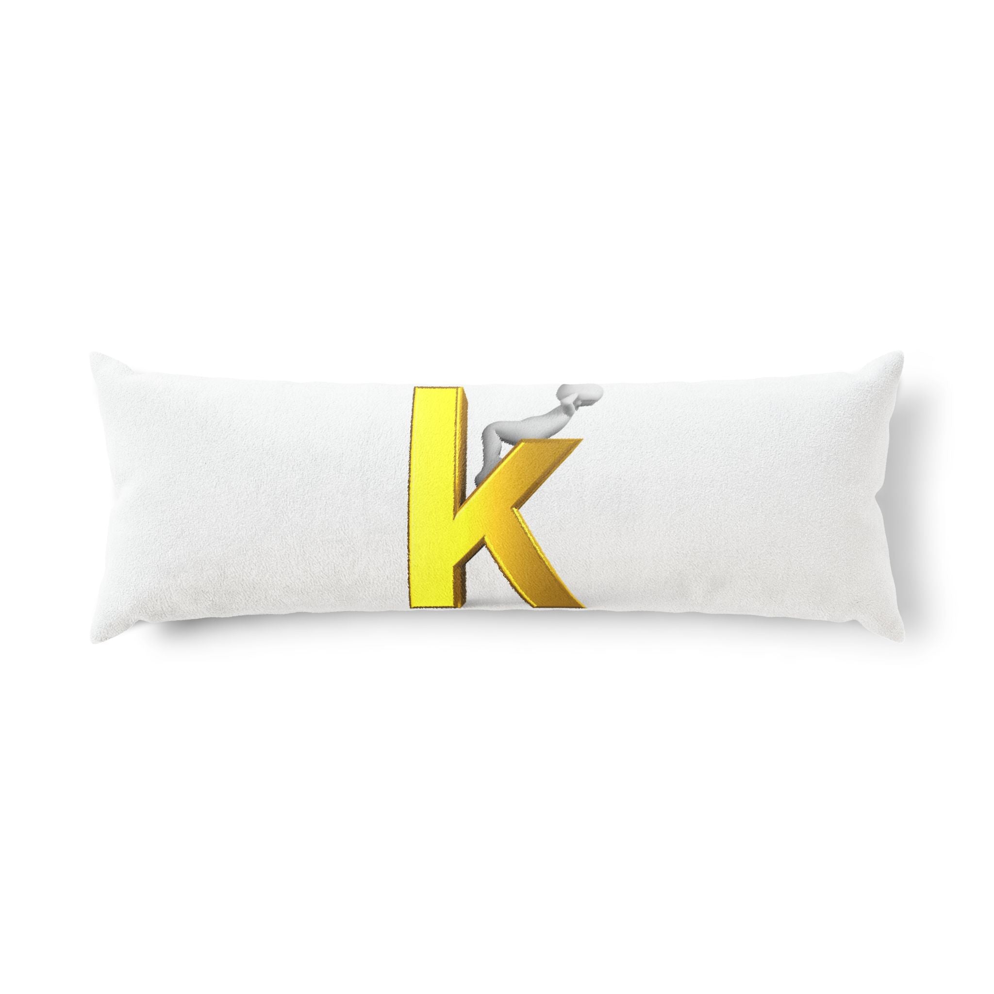 Gold 3D K Body Pillow | Monogram Initial Pillow