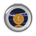 Litecoin Crypto Coin compact travel mirror | Litecoin design makeup mirror
