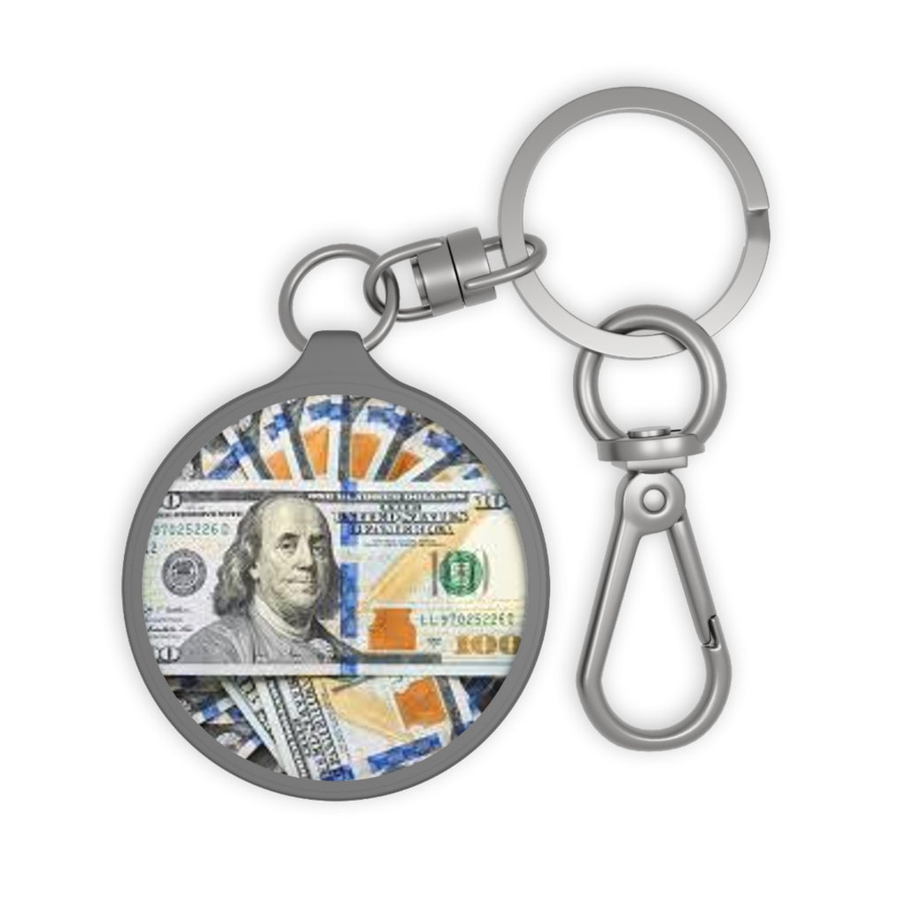 Hundred Dollar Bill Keyring Tag | Money Stack Keychain
