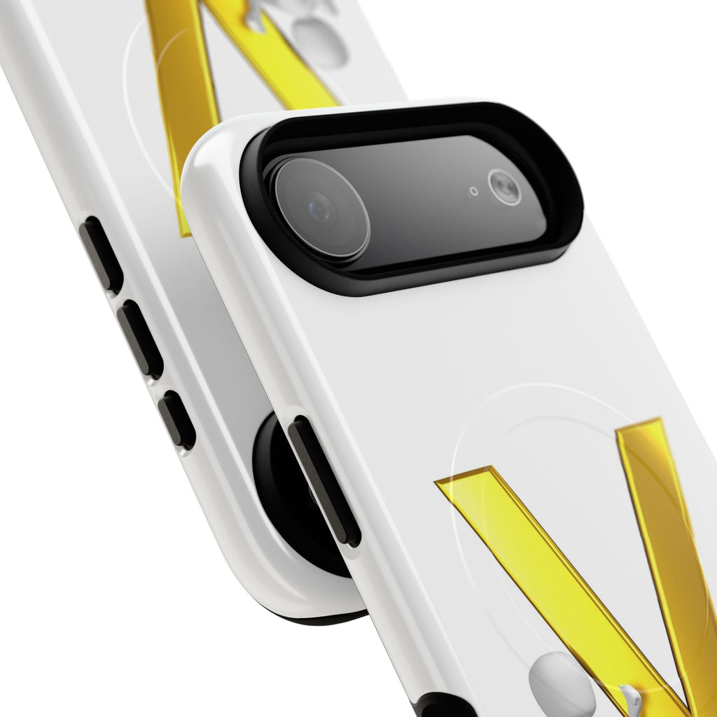 Gold Letter V Monogram Phone Case | Tough Magnetic Case