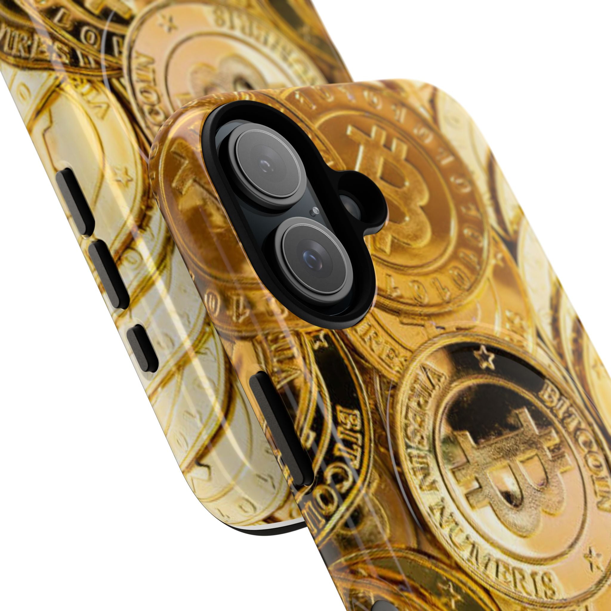 Gold Bitcoin Coins Phone Case | Tough Magnetic Case