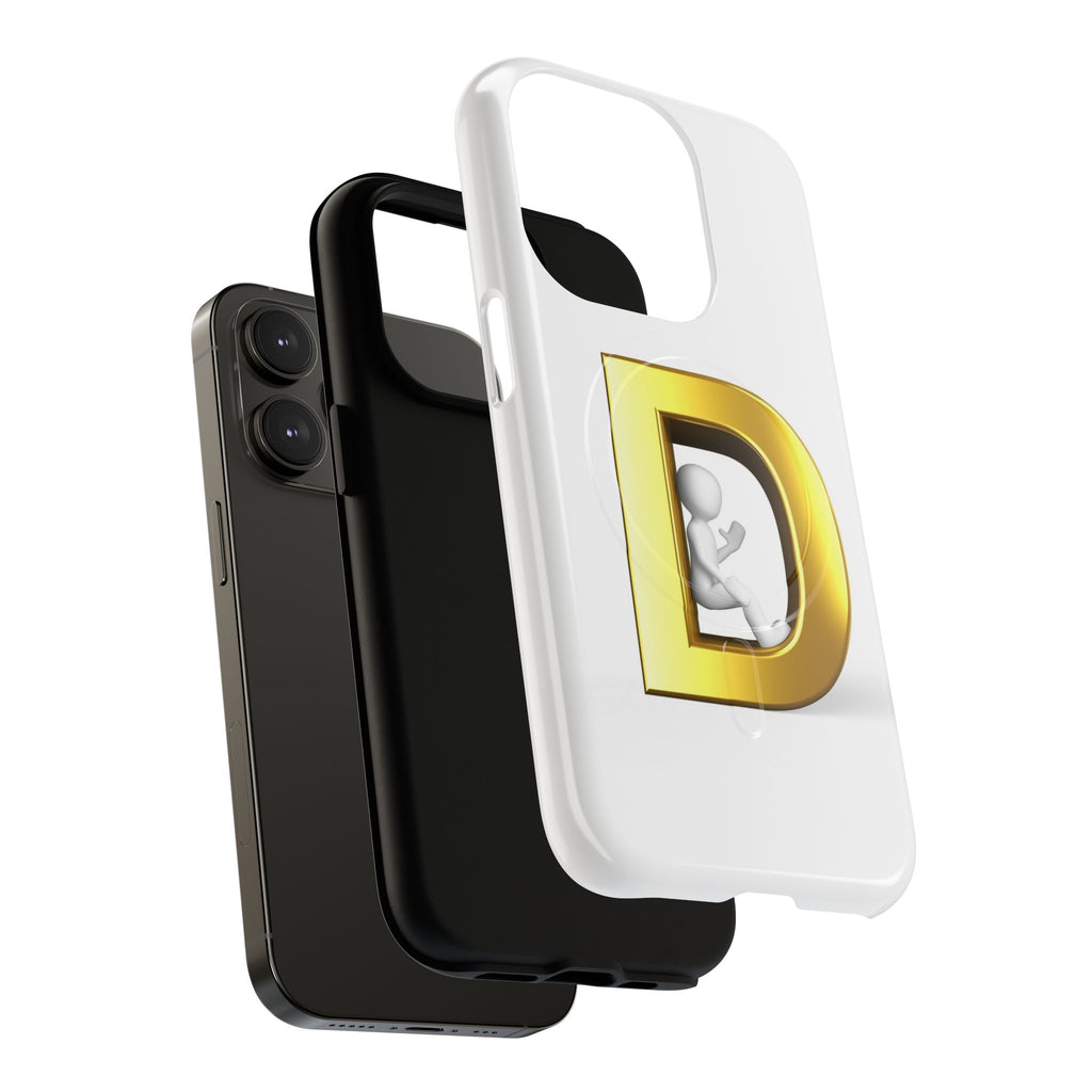 Gold Letter D Monogram Phone Case | Tough Magnetic Case