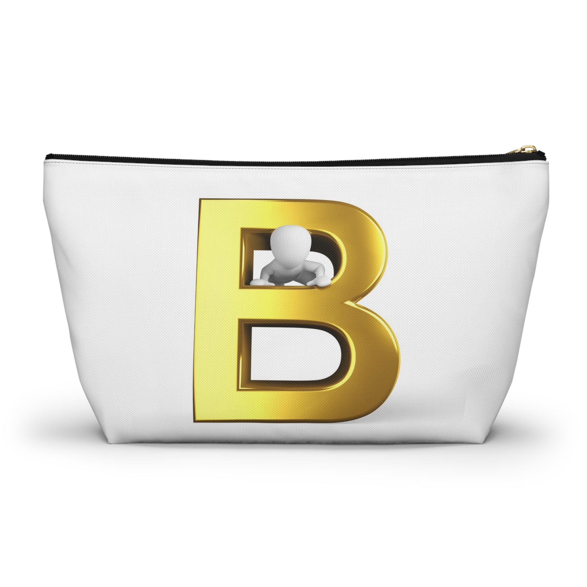 Gold Letter B Initial Accessory Pouch