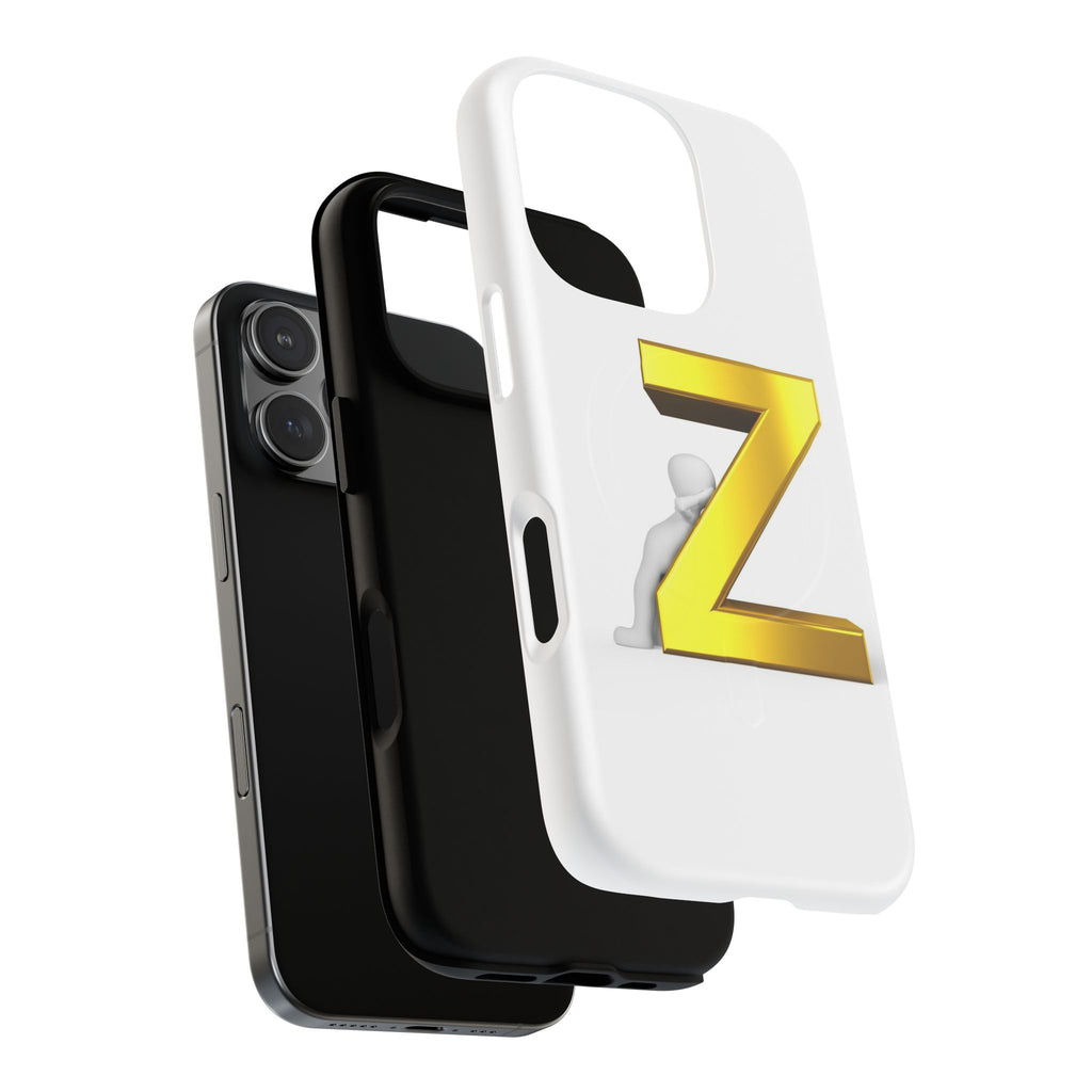 Gold 3D Letter Z Phone Case | Tough Magnetic Case