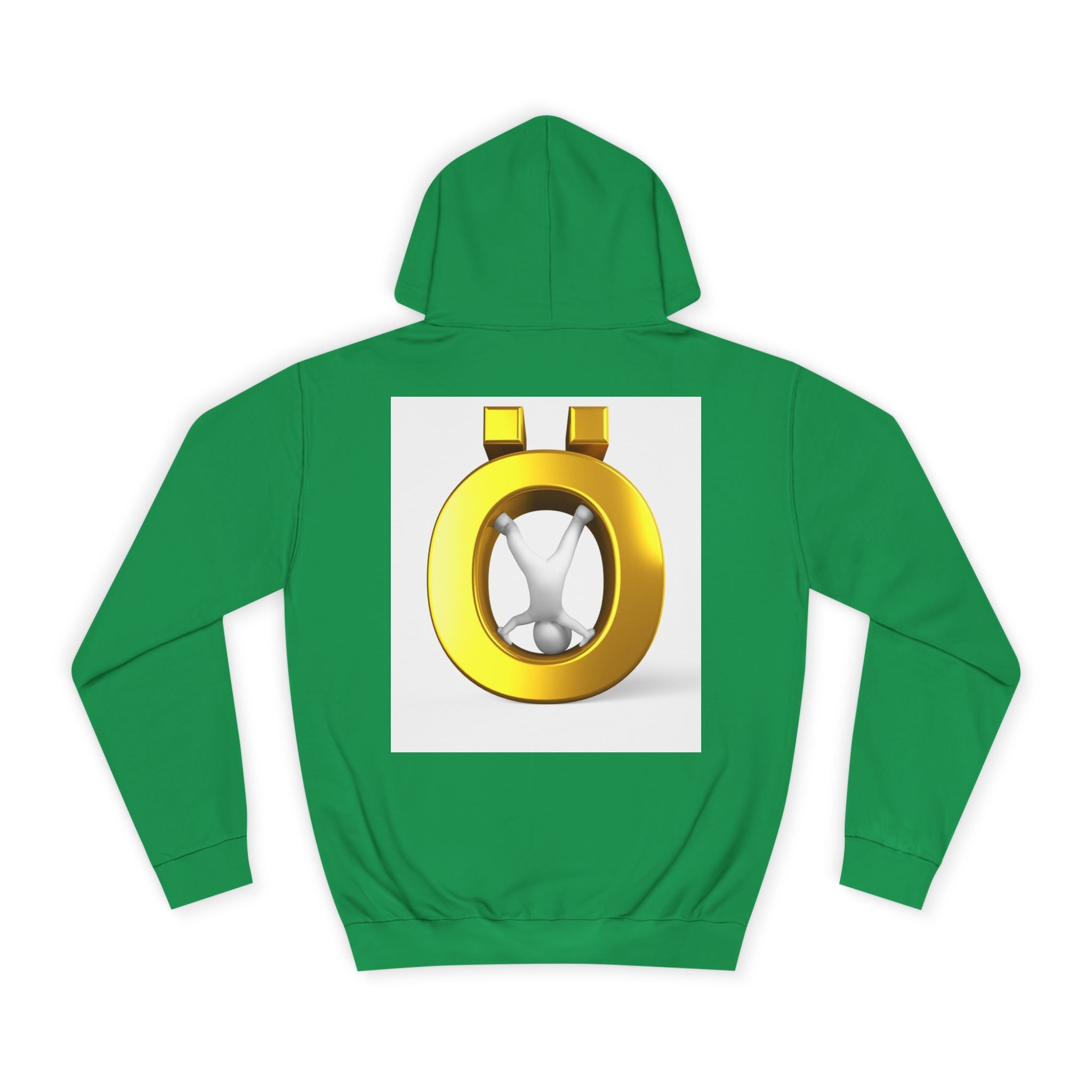 Gold Letter Ö Hoodie | Minimal Jewelry Logo, White Pullover